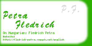 petra fledrich business card